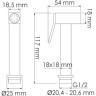 Гигиеническая лейка с фиксатором WASSERKRAFT A136