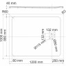 Поддон для душа WASSERKRAFT RHIN 44T10 120x100