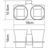 Стакан двойной WASSERKRAFT LEINE К-5028D K-5028D