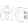 Термостатический смеситель для ванны и душа WASSERKRAFT AISCH 5548 THERMO