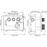 Термостатический смеситель для ванны и душа WASSERKRAFT DINKEL 5858 THERMO