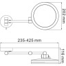 Зеркало косметическое WASSERKRAFT K-1004BLACK с подсветкой